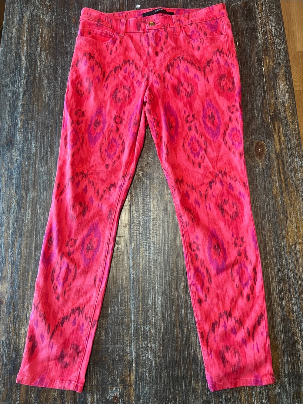 Joe's Jeans Bright Pink Tie-Dye Skinny Jeans